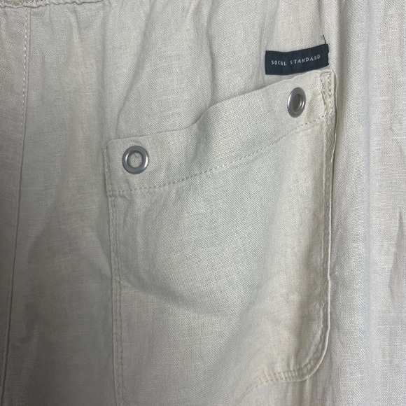 Social Standard by Sanctuary Linen Blend Elastic Waist Joggers Pants XXL - Picture 8 of 10